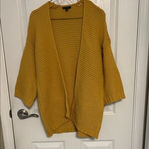 Dynamite Mustard Open-Front Cardigan